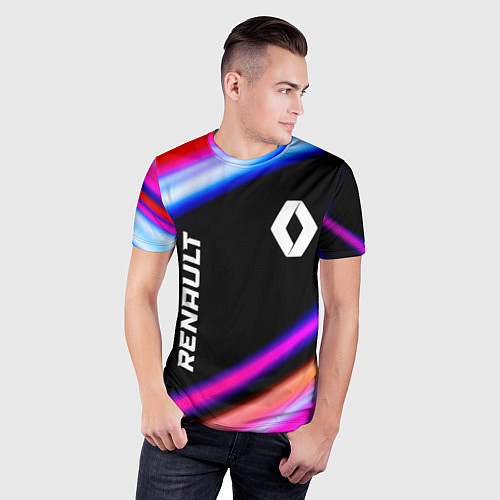 Мужская спорт-футболка Renault speed lights / 3D-принт – фото 3