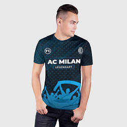 Футболка спортивная мужская AC Milan legendary форма фанатов, цвет: 3D-принт — фото 2
