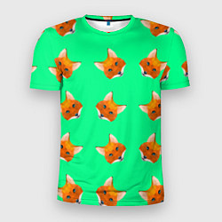 Мужская спорт-футболка Эстетика Полигональные лисы