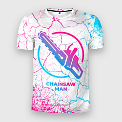 Футболка спортивная мужская Chainsaw Man neon gradient style, цвет: 3D-принт