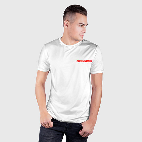 Мужская спорт-футболка Форма арасаки - белый / 3D-принт – фото 3