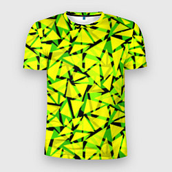 Мужская спорт-футболка Желтый геометрический узор