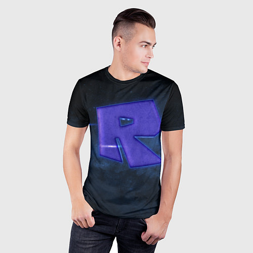 Мужская спорт-футболка Roblox space / 3D-принт – фото 3