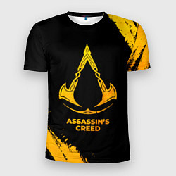 Футболка спортивная мужская Assassins Creed - gold gradient, цвет: 3D-принт
