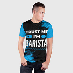 Футболка спортивная мужская Trust me Im barista dark, цвет: 3D-принт — фото 2