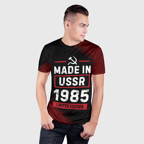 Мужская спорт-футболка Made in USSR 1985 - limited edition red / 3D-принт – фото 3