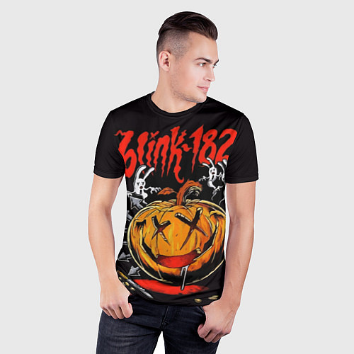 Мужская спорт-футболка Blink ghosts pumpkin / 3D-принт – фото 3