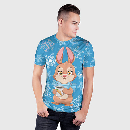 Мужская спорт-футболка Морковный кофе / 3D-принт – фото 3