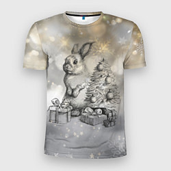 Футболка спортивная мужская Кролик карандошом, цвет: 3D-принт