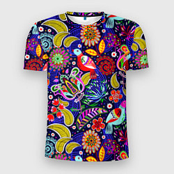 Футболка спортивная мужская Multicolored floral patterns, цвет: 3D-принт