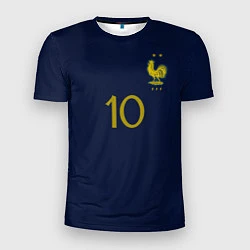Футболка спортивная мужская Мбаппе ЧМ 2022 сборная Франции, цвет: 3D-принт