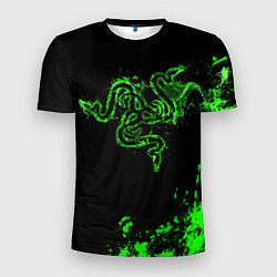 Футболка спортивная мужская Razer брызги, цвет: 3D-принт