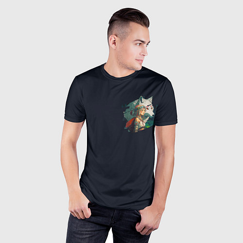 Мужская спорт-футболка Повелительница зверей и дочь волчицы / 3D-принт – фото 3