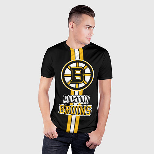 Мужская спорт-футболка Бостон Брюинз - НХЛ / 3D-принт – фото 3