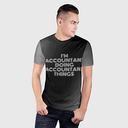 Футболка спортивная мужская Im accountant doing accountant things: на темном, цвет: 3D-принт — фото 2