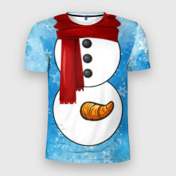 Мужская спорт-футболка Снеговик затейник