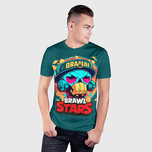 Мужская спорт-футболка Brawl Stars, уникальный персонаж / 3D-принт – фото 3