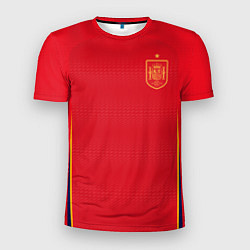 Футболка спортивная мужская Форма сборной Испании ЧМ 2022, цвет: 3D-принт