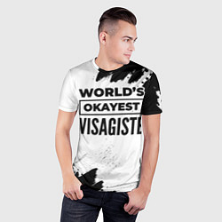 Футболка спортивная мужская Worlds okayest visagiste - white, цвет: 3D-принт — фото 2