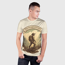 Футболка спортивная мужская Первопроходец в винтажном стиле, цвет: 3D-принт — фото 2