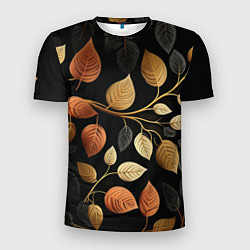 Футболка спортивная мужская Осеннее настроение - листья, цвет: 3D-принт