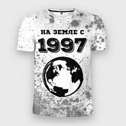 Футболка спортивная мужская На Земле с 1997: краска на светлом, цвет: 3D-принт