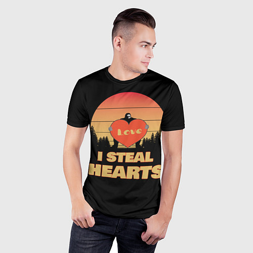 Мужская спорт-футболка I steal hearts / 3D-принт – фото 3