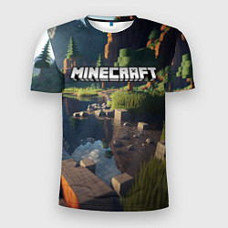 Футболка спортивная мужская Minecraft real life, цвет: 3D-принт
