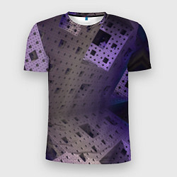 Футболка спортивная мужская Абстрактный фиолетовый геометрический лабиринтовый, цвет: 3D-принт