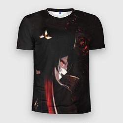 Футболка спортивная мужская Ху Тао с огненными розами, цвет: 3D-принт