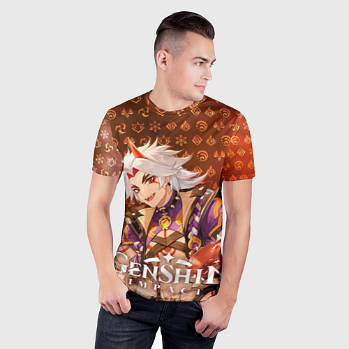 Мужская спорт-футболка Итто Аратаки элементали / 3D-принт – фото 3