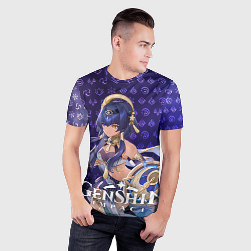 Мужская спорт-футболка Кандакия элементали / 3D-принт – фото 3