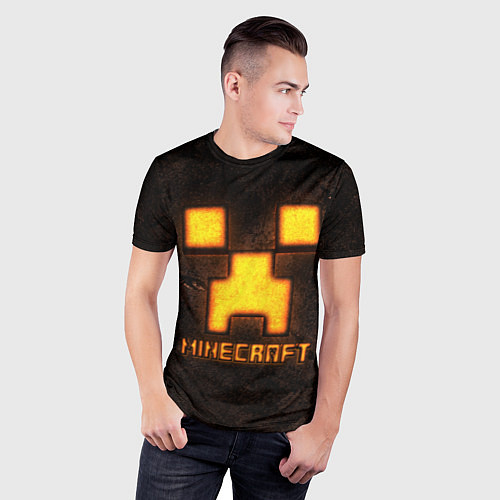 Мужская спорт-футболка Minecraft lava / 3D-принт – фото 3