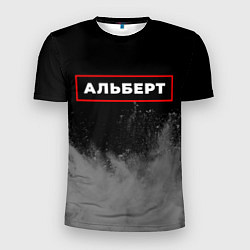 Футболка спортивная мужская Альберт - в красной рамке на темном, цвет: 3D-принт