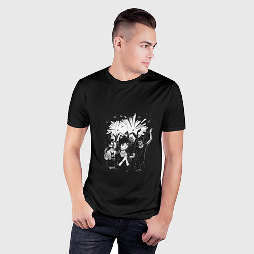 Мужская спорт-футболка Pyrokinesis - Корми демонов по расписанию / 3D-принт – фото 3