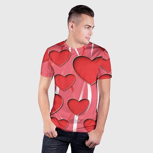 Мужская спорт-футболка Святой Валентин для твоих любимых / 3D-принт – фото 3