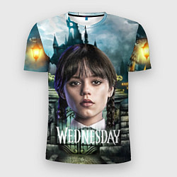 Футболка спортивная мужская Wednesday темный замок, цвет: 3D-принт