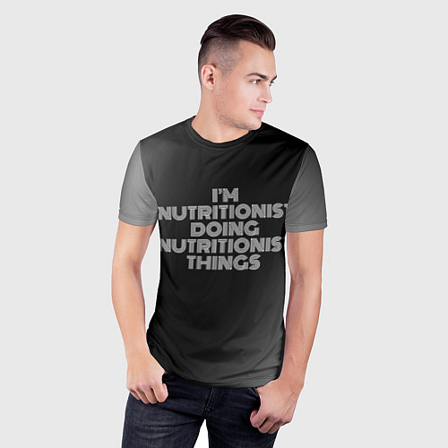 Мужская спорт-футболка Im nutritionist doing nutritionist things: на темн / 3D-принт – фото 3