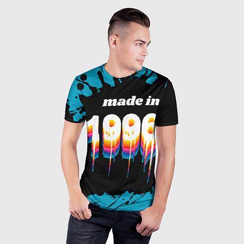 Мужская спорт-футболка Made in 1996: liquid art / 3D-принт – фото 3