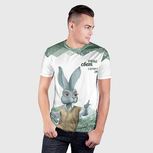 Мужская спорт-футболка Ученье свет, а неученье тьма / 3D-принт – фото 3