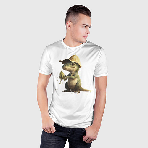 Мужская спорт-футболка Baby T-Rex / 3D-принт – фото 3