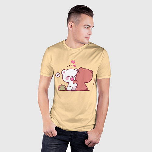 Мужская спорт-футболка Плюшевые медвежьи объятия / 3D-принт – фото 3