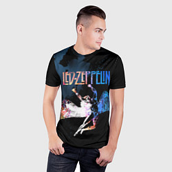 Футболка спортивная мужская Led Zeppelin black, цвет: 3D-принт — фото 2