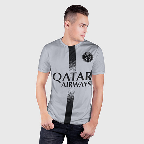 Мужская спорт-футболка Форма ПСЖ 2223 гостевая / 3D-принт – фото 3