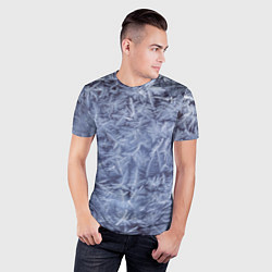 Футболка спортивная мужская Текстура снежинок, цвет: 3D-принт — фото 2