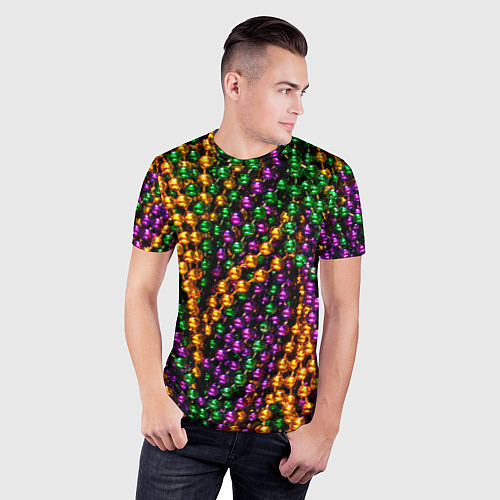 Мужская спорт-футболка Разноцветные буссы / 3D-принт – фото 3