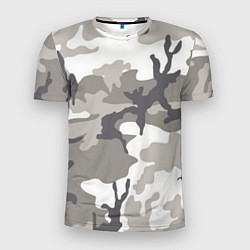 Футболка спортивная мужская Арктический камуфляж, цвет: 3D-принт