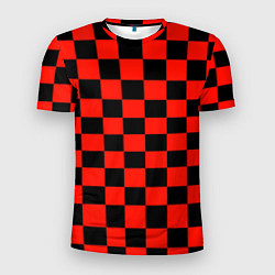 Футболка спортивная мужская Красный квадрат, цвет: 3D-принт