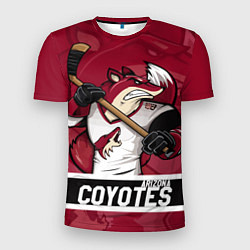 Футболка спортивная мужская Arizona Coyotes маскот, цвет: 3D-принт