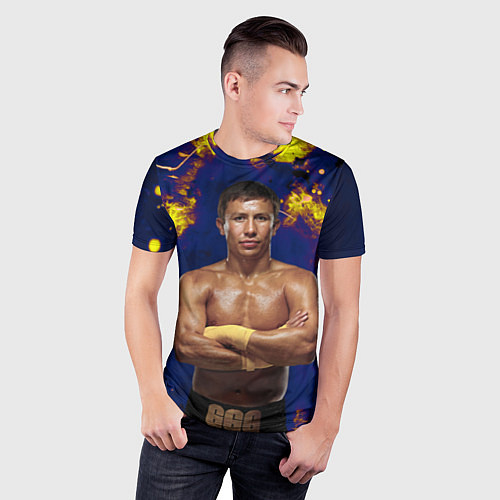 Мужская спорт-футболка Головкин / 3D-принт – фото 3